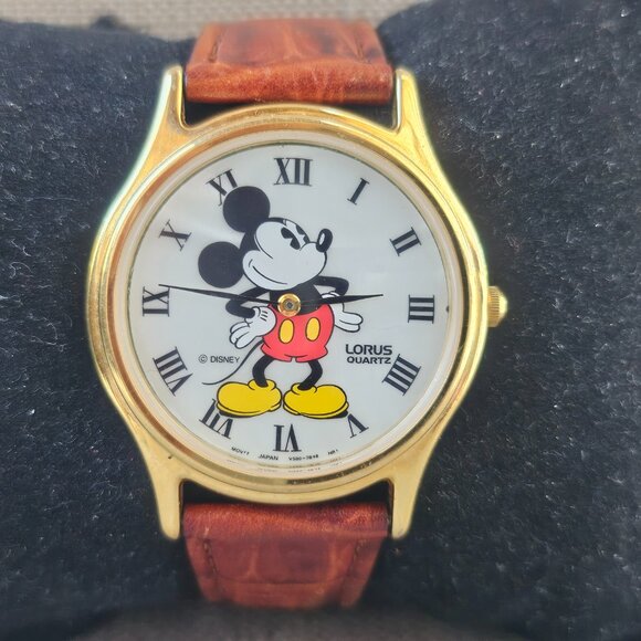 Vintage Lorus Quartz Wristwatch Minnie Mouse Disney Brown Leather strap Watch - Picture 11 of 11